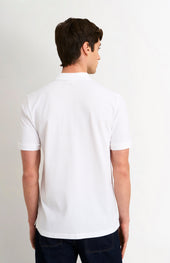 Men's Cotton Pique Polo Shirt In White