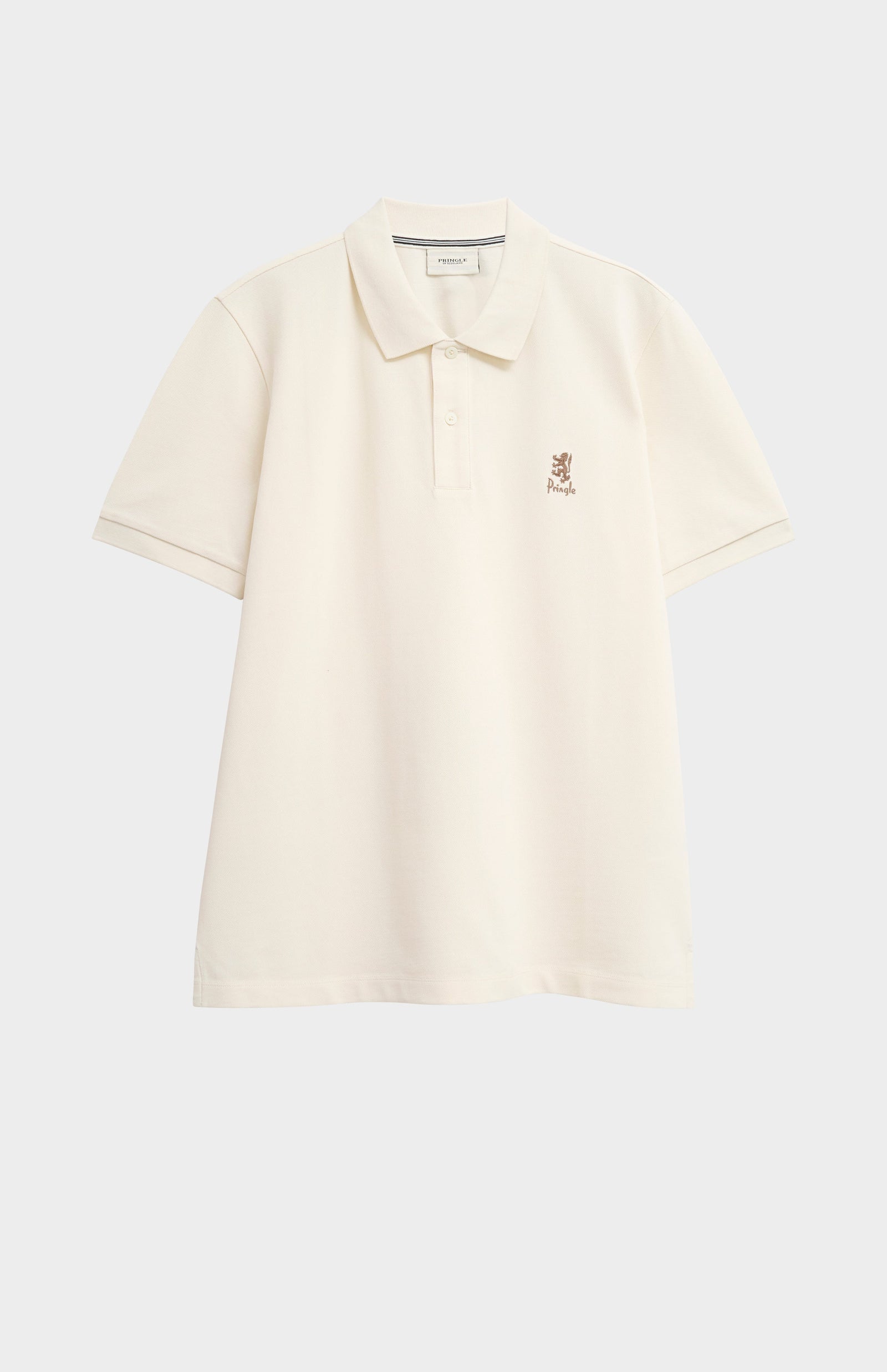 Men's Cotton Pique Polo Shirt In Ecru