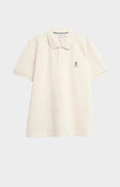 Men's Cotton Pique Polo Shirt In Ecru