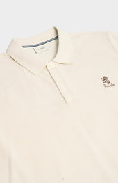 Men's Cotton Pique Polo Shirt In Ecru