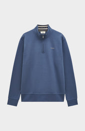 Men's Qtr Zip Track Jumper In Bearing Sea Blue