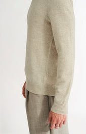 Men's Classic V Neck Cashmere Jumper In Oatmeal