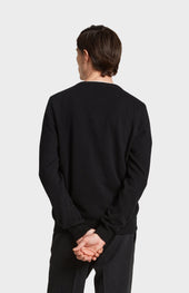 Men's Classic V Neck Cashmere Jumper In Black