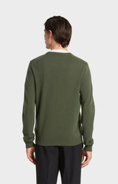 Men's Classic V Neck Cashmere Jumper In Evergreen