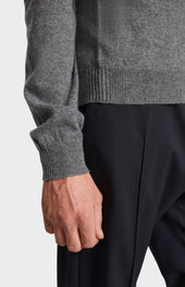 Men's Classic V Neck Cashmere Jumper In Grey Melange