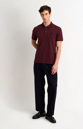 Men's Cotton Pique Polo Shirt With Tipping In Port Royale