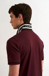 Men's Cotton Pique Polo Shirt With Tipping In Port Royale