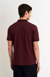Men's Cotton Pique Polo Shirt With Tipping In Port Royale
