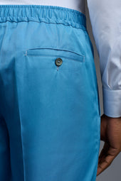 Cotton Gabardine Single Pleated Comfort Pants