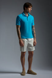 Cotton Gabardine Single Pleated Comfort Short Pants
