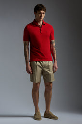 Cotton Gabardine Single Pleated Comfort Short Pants