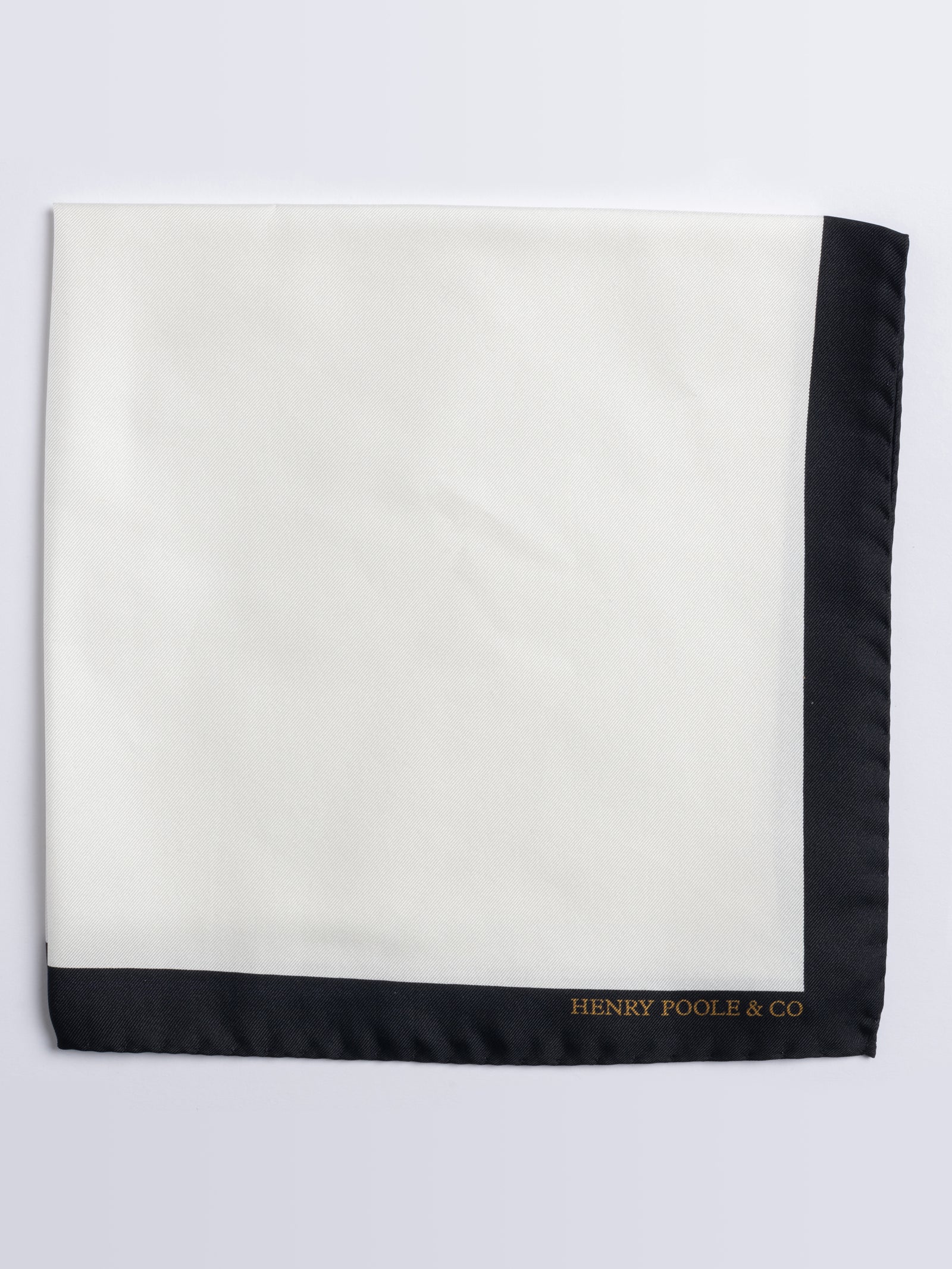 Ivory with black pocket square