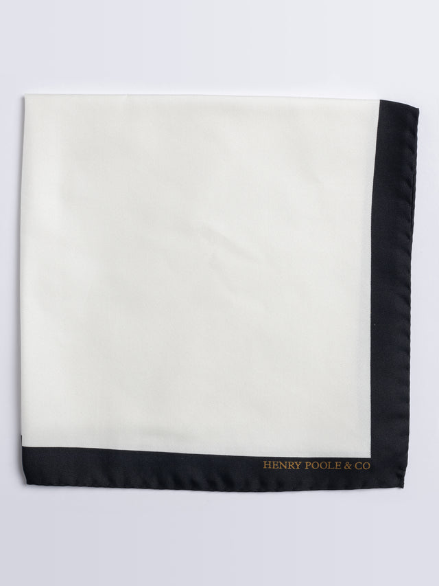 Ivory with black pocket square