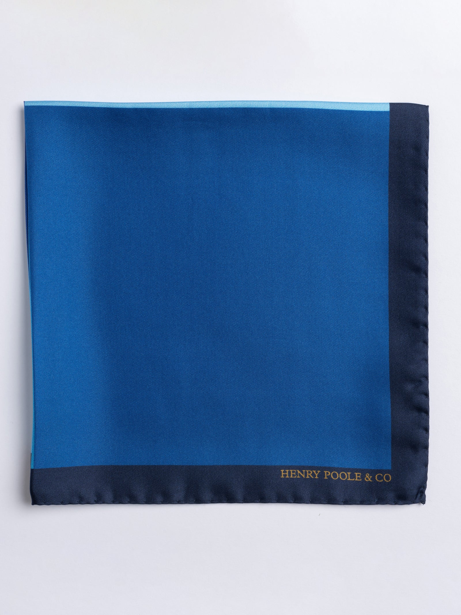 Blue silk pocket square
