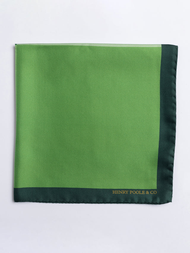 Green silk pocket square