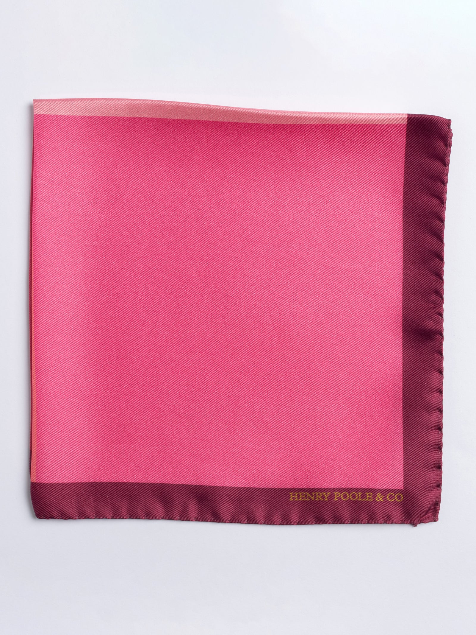Pink silk pocket square