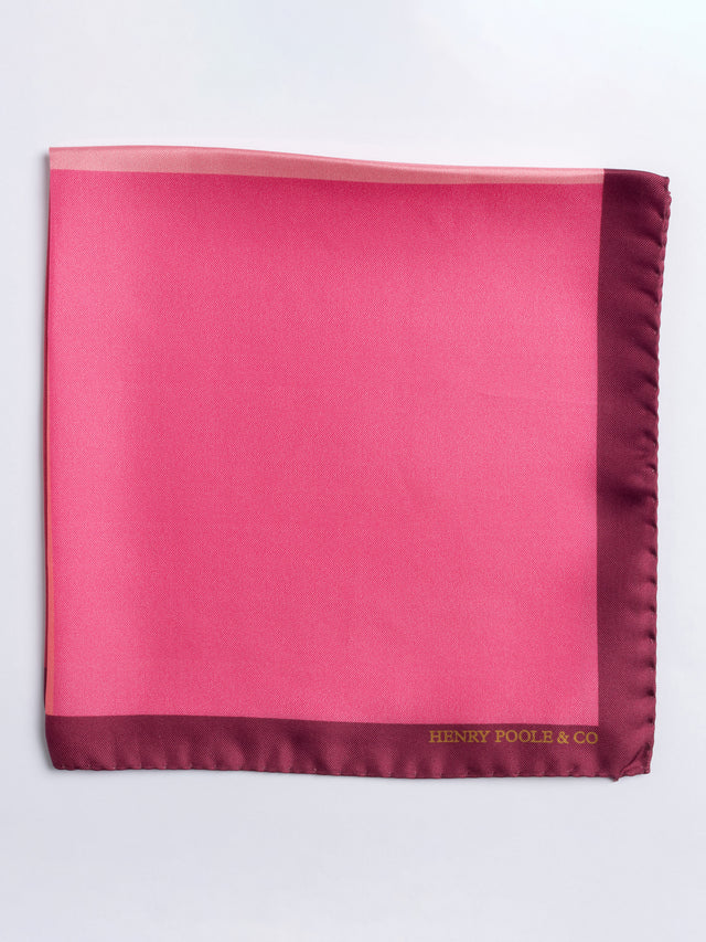 Pink silk pocket square