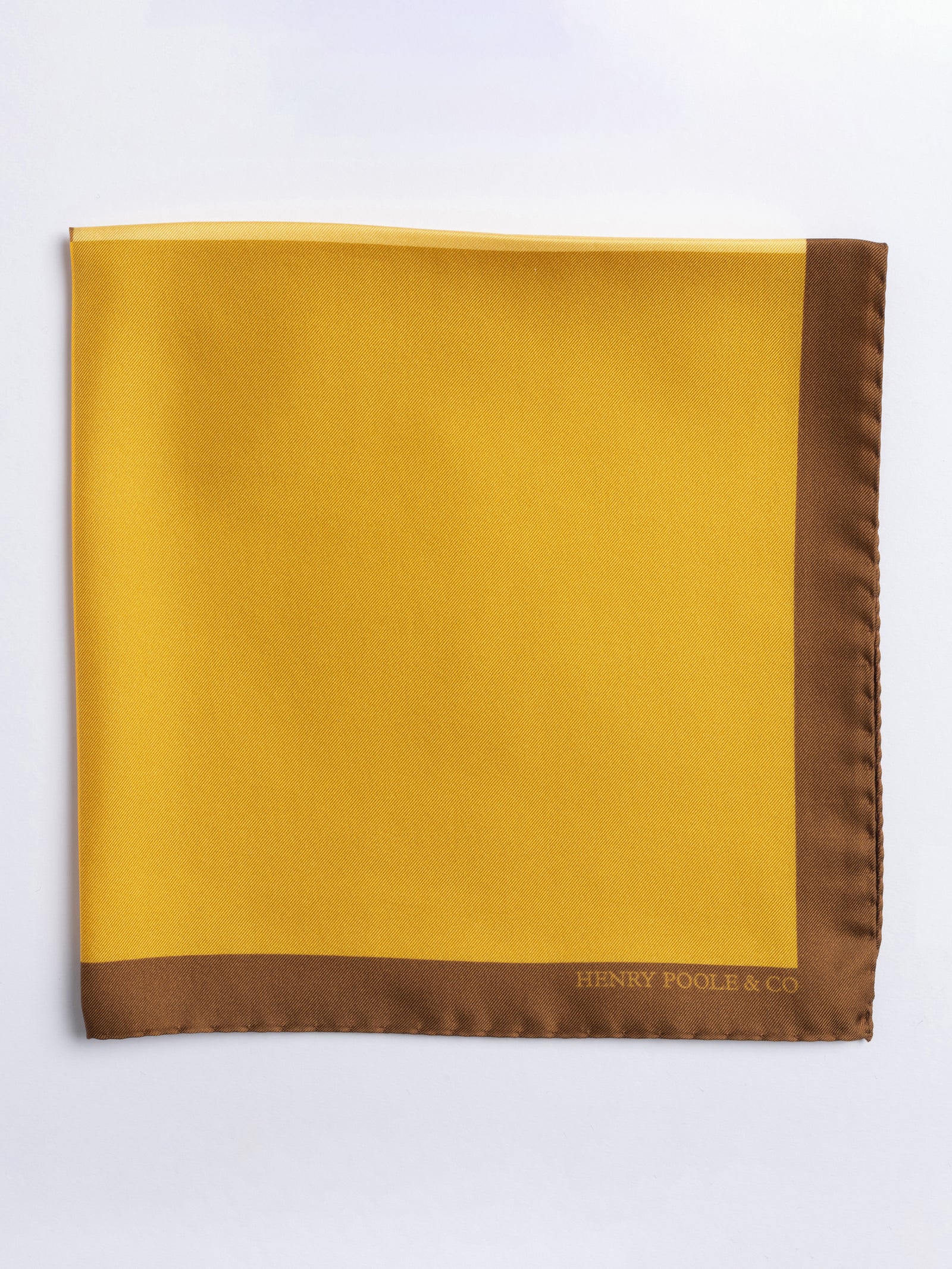 Yellow silk pocket square