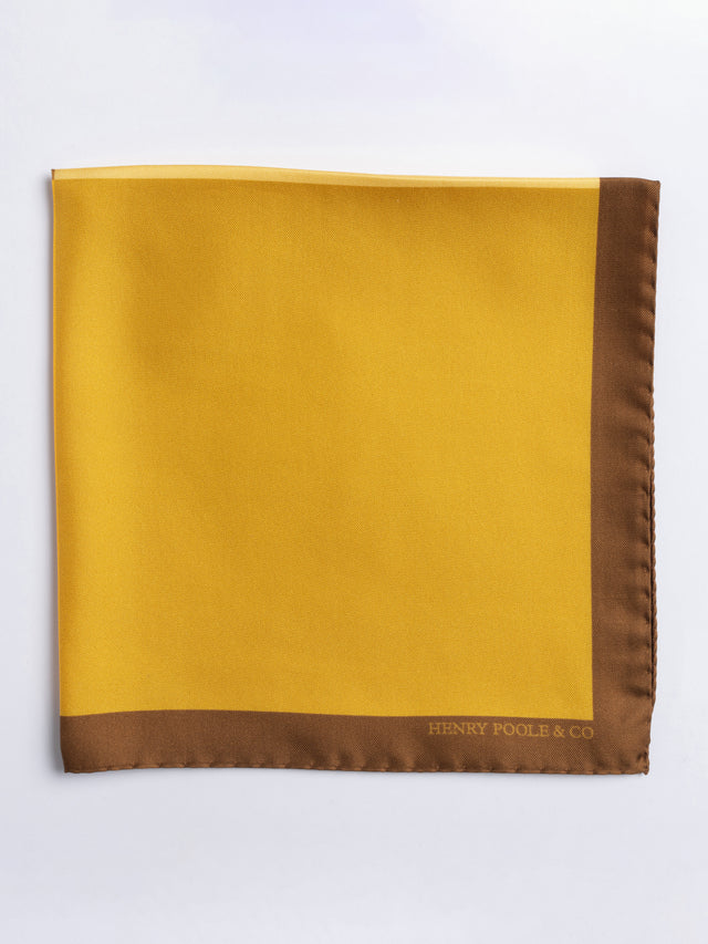 Yellow silk pocket square