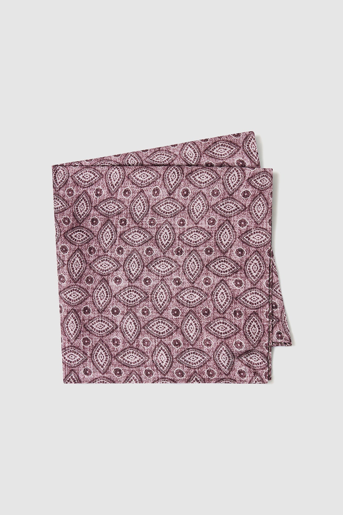Pochette Aster en soie bordeaux