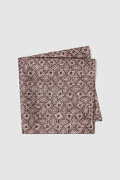 Pochette Aster en soie marron