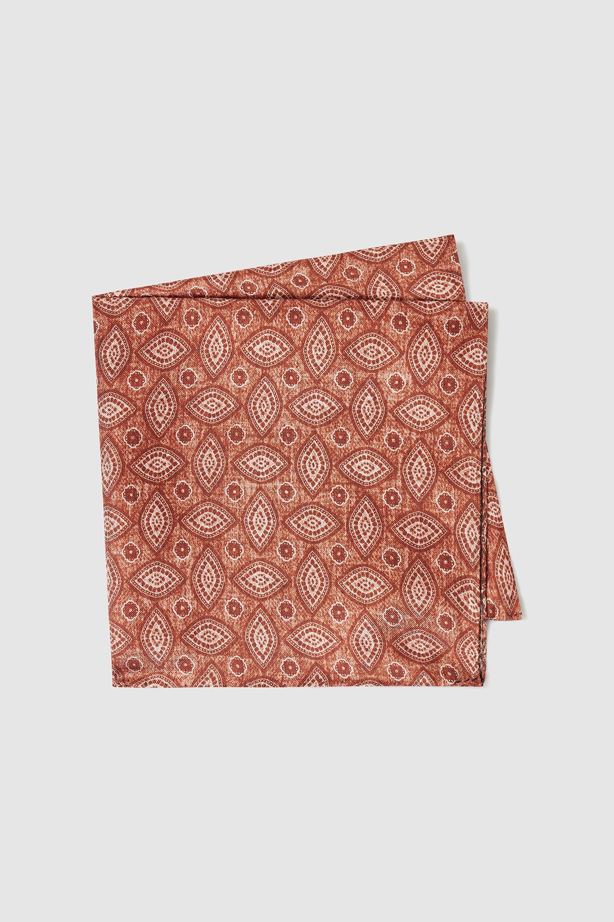 Pochette Aster en soie orange