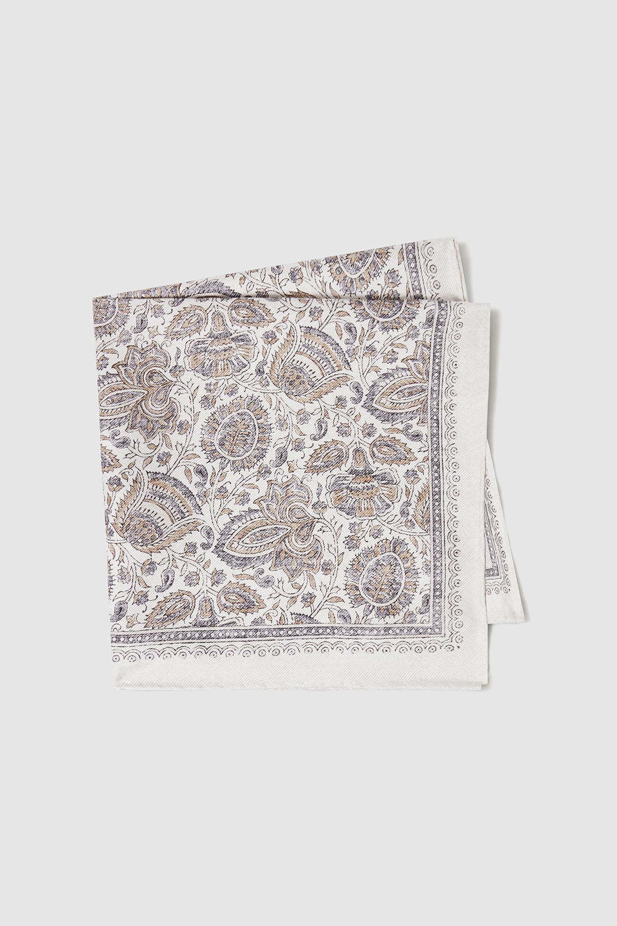 Pochette Eden en soie beige