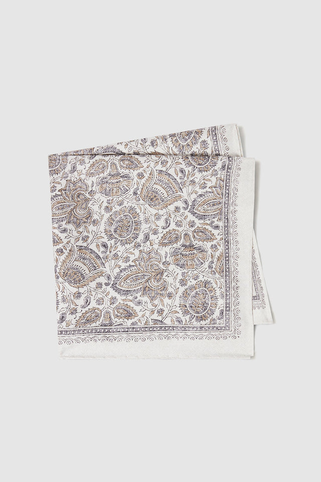 Pochette Eden en soie beige