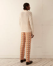 Pointelle Polo Long Sleeve - Cream
