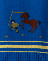 Pony Lasso Sweater - Blue Multi