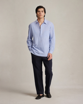 Fine Twill Popover White Stripe