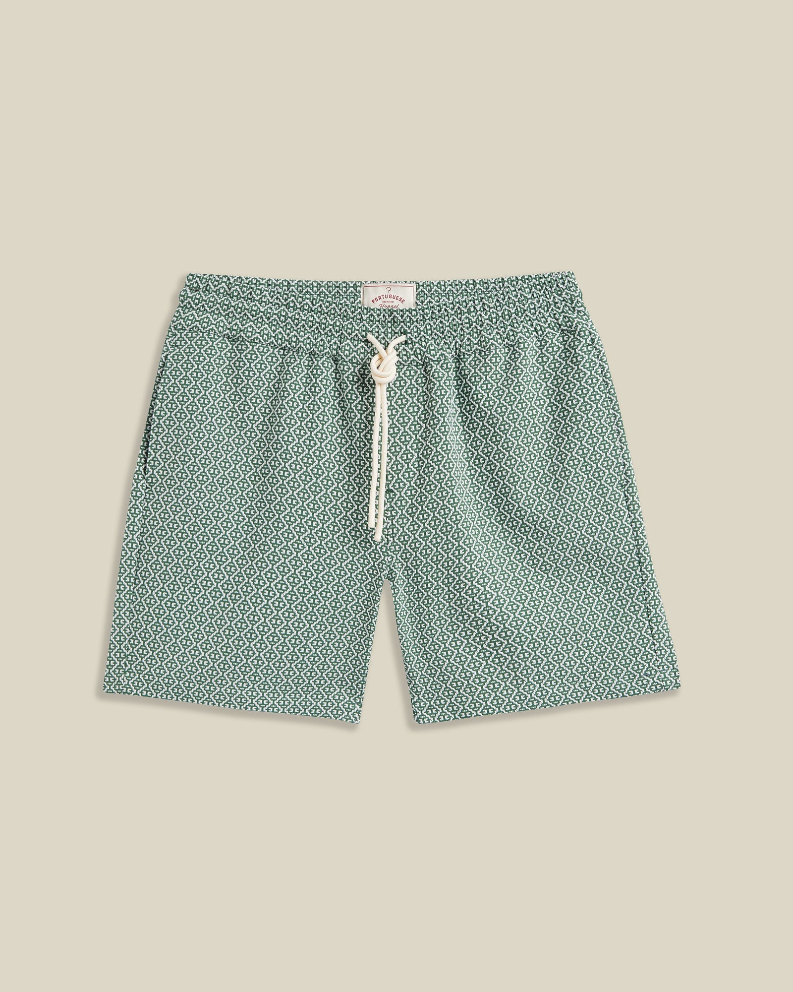Portuguese Tile Shorts Green