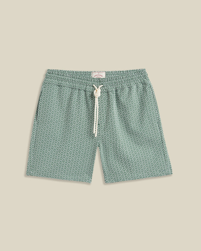 PORTUGUESE TILE SHORTS - GREEN