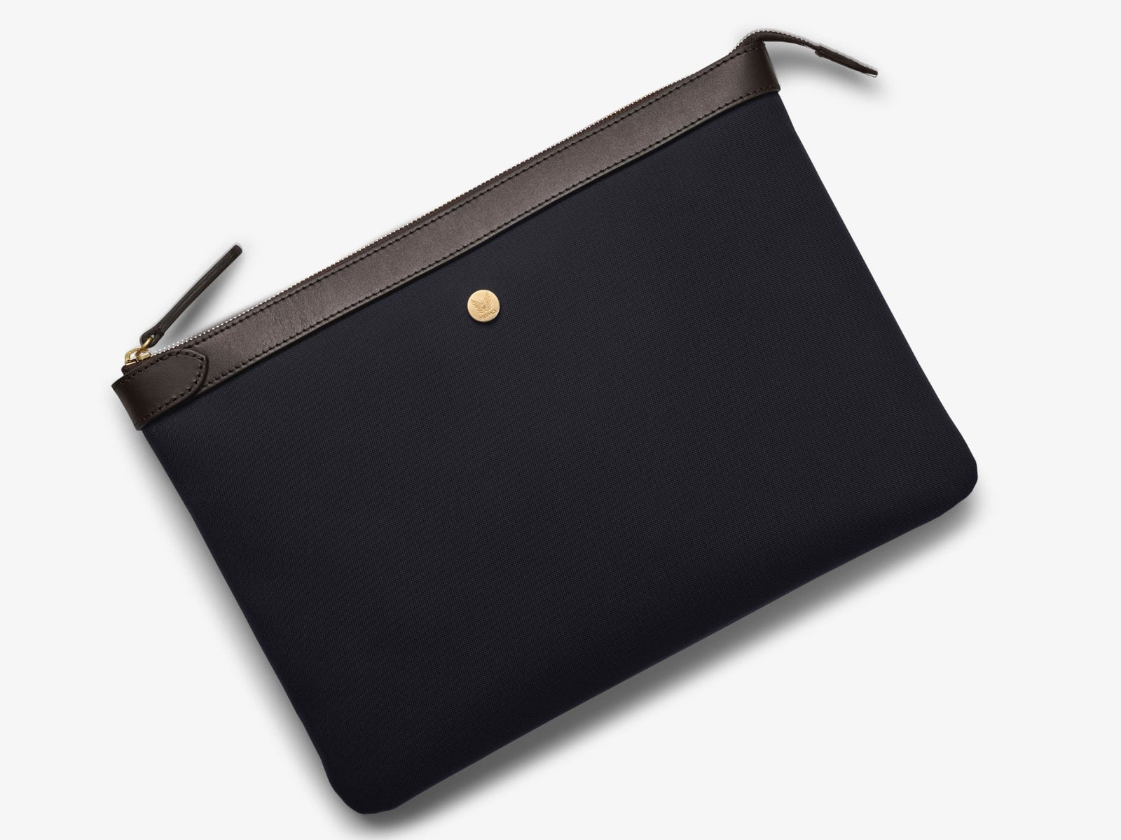 M/S Pouch Large – Navy/Dark Brown