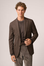 Apollo Blazer - Wool and Cashmere - Brown Prince of Wales