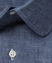 TOKYO SLIM FIT - Round Collar Chambray