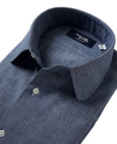 TOKYO SLIM FIT - Round Collar Chambray
