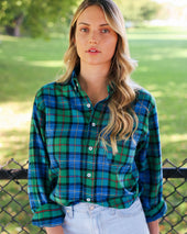 Evergreen Plaid Flannel Shirt Unisex