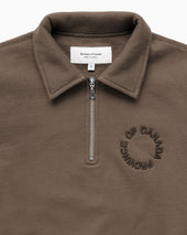 Half Zip Fleece Sweatshirt Chestnut Unisex