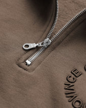 Half Zip Fleece Sweatshirt Chestnut Unisex