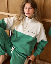 Club Fleece Half Zip Green Unisex