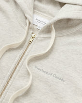 French Terry Zip Hoodie Eggshell Unisex