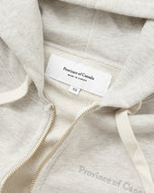 French Terry Zip Hoodie Eggshell Unisex