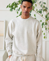 Flag Fleece Sweatshirt Eggshell Unisex