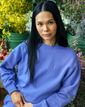 Flag Fleece Sweatshirt Periwinkle Unisex