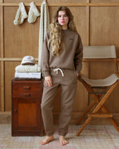 Flag Fleece Sweatpant Chestnut Unisex