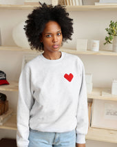 Heart Sweatshirt Cloud Unisex