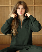 Half Zip Fleece Sweatshirt Unisex