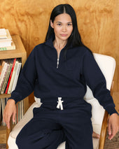 Half Zip Fleece Sweatshirt Unisex