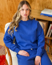 Flag Fleece Sweatshirt Royal Unisex